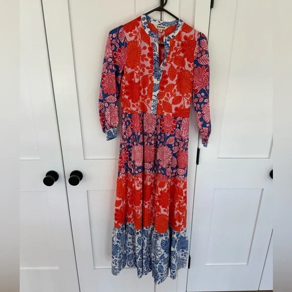 Boden Vibrant Long Sleeve Floral Maxi Dress - Picture 3 of 11